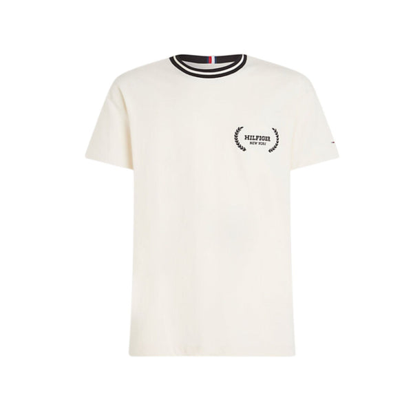 Tommy Hilfiger T-Shirt T-shirt Uomo con righe a contrasto Burro - Francavilla Moda